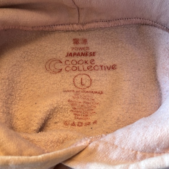 Cooke Collective light pink hoodie with roses, size L - Picture 4 of 5